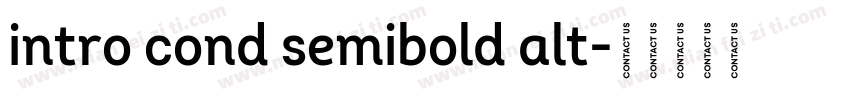 intro cond semibold alt字体转换